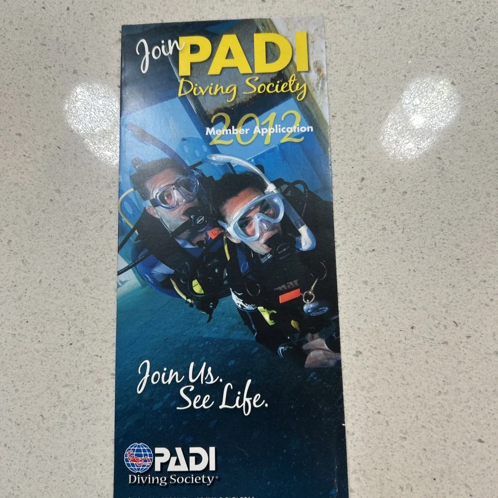 Padi 2012 Crew Diving Kit:Keep Diving Book/Open Water Manual/Padi Waterproof Bag